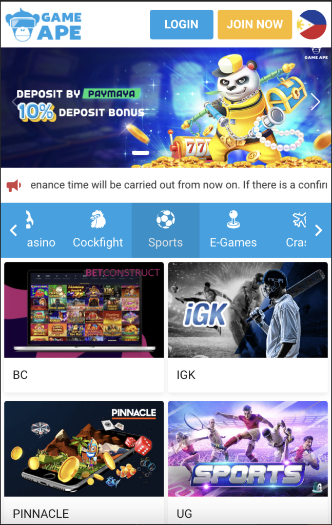 Gameape offers various sportsbook and sports exchange options